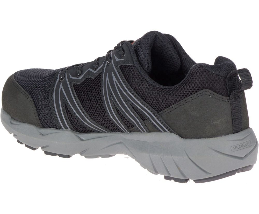 Buty Sportowe Merrell Męskie Czarne - Fullbench Superlite Alloy Toe Wide Width - 417398-BNY